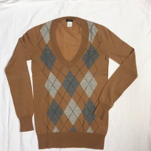 JCrew merino wool argyle sweater